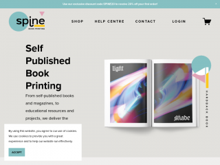 spinebookprinting.co.uk screenshot