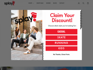 splayshoes.com screenshot
