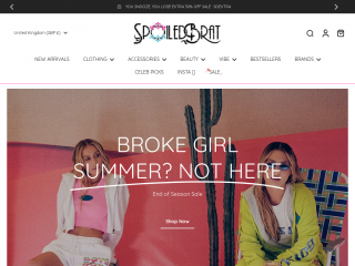 spoiledbrat.co.uk screenshot