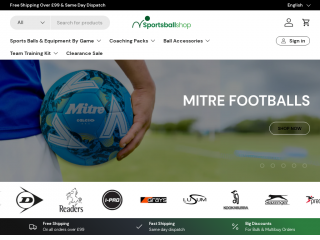 sportsballshop.co.uk screenshot