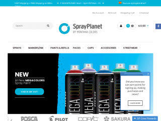 sprayplanet.com screenshot