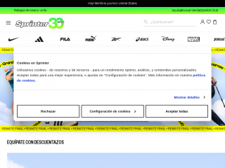 sprintersports.com screenshot