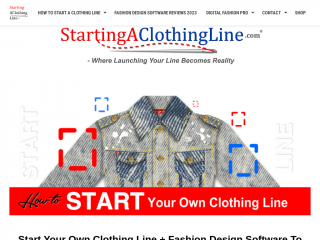 startingaclothingline.com screenshot