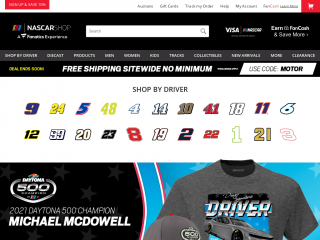 store.nascar.com screenshot