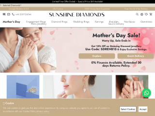 sunshinediamonds.com screenshot