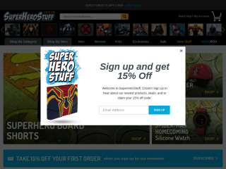 superherostuff.com screenshot