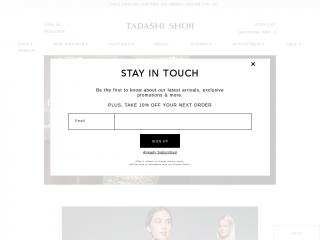 tadashishoji.com screenshot