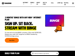 tangerine.com.au screenshot