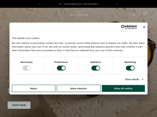 tbdeyewear.com screenshot