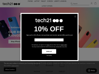 tech21.com screenshot