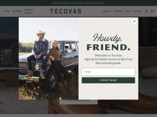 tecovas.com screenshot