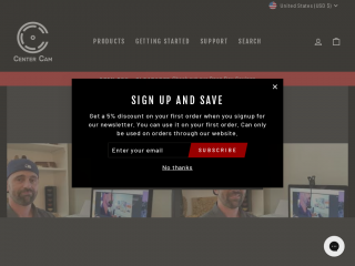 thecentercam.com screenshot