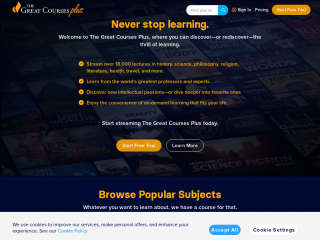 thegreatcoursesplus.com screenshot