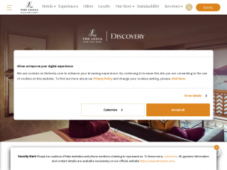 theleela.com screenshot
