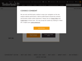 timberland.co.uk screenshot