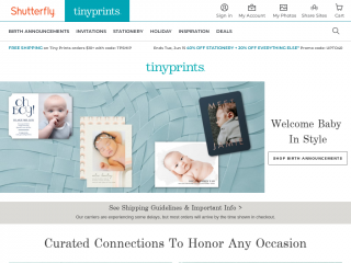 tinyprints.com screenshot