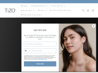 tizoskin.com screenshot