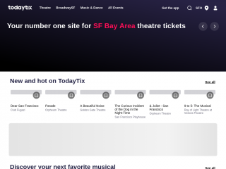 todaytix.com screenshot