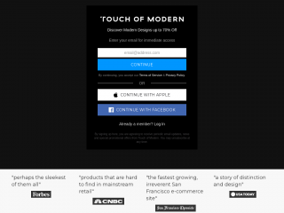 touchofmodern.com screenshot