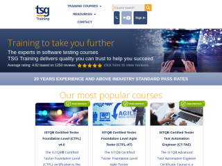 tsg-training.co.uk screenshot