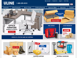 uline.com screenshot