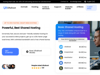 ultahost.com screenshot