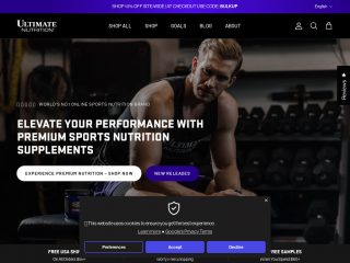 ultimatenutrition.com screenshot