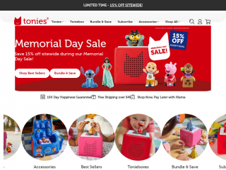 us.tonies.com screenshot