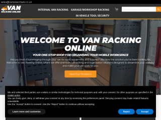 vanrackingonline.co.uk screenshot