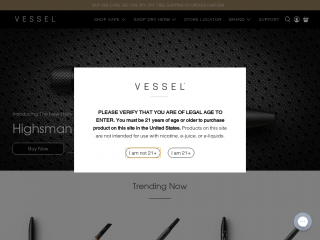 vesselbrand.com screenshot