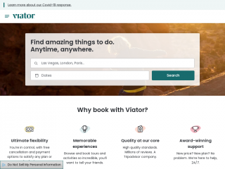 viator.com screenshot