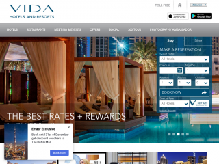vidahotels.com screenshot