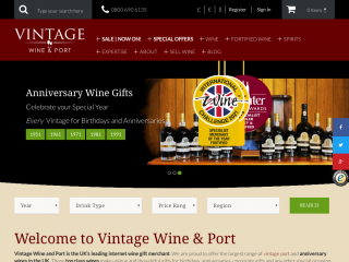 vintagewineandport.co.uk screenshot