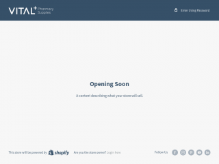 vitalpharmacysupplies.com.au screenshot