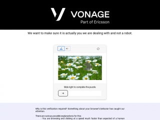 vonage.com screenshot