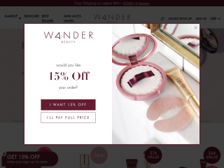 wanderbeauty.com screenshot
