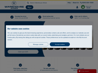 warehousewines.co.uk screenshot