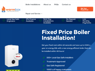 warmbox.co.uk screenshot