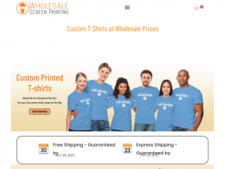wholesalescreenprinting.com screenshot