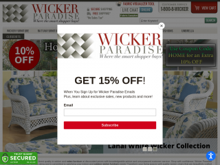 wickerparadise.com screenshot