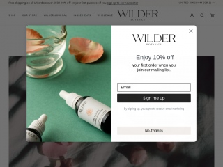 wilderbotanics.com screenshot