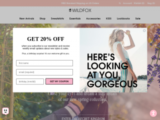 wildfox.com screenshot
