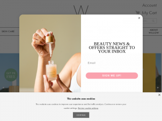 willowbeautyproducts.co.uk screenshot