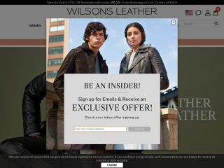 wilsonsleather.com screenshot
