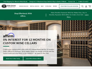 wineracksamerica.com screenshot