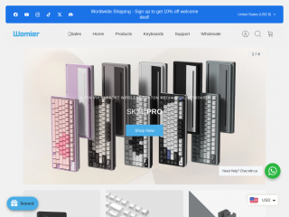 womierkeyboard.com screenshot