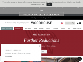 woodhouseclothing.com screenshot
