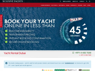 xclusiveyachts.com screenshot