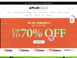 xpluswear.com screenshot