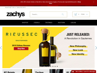 zachys.com screenshot